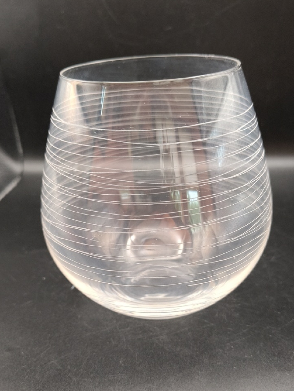 Single Qualia Graffiti Etched Glass - 4.5” Replacement White Wine